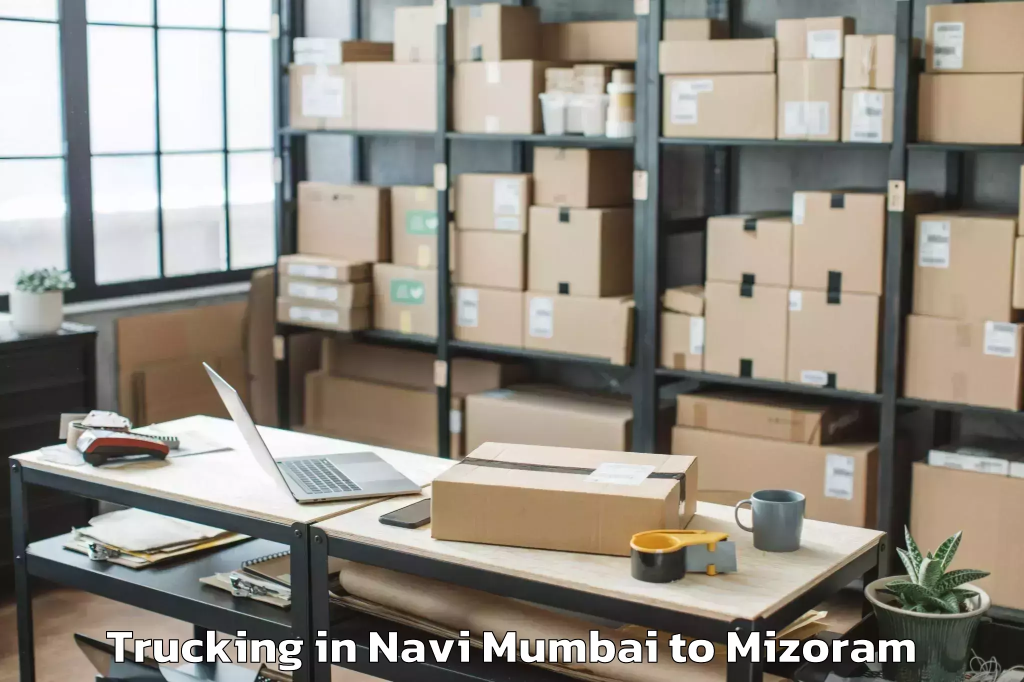 Reliable Navi Mumbai to Kolasib Trucking